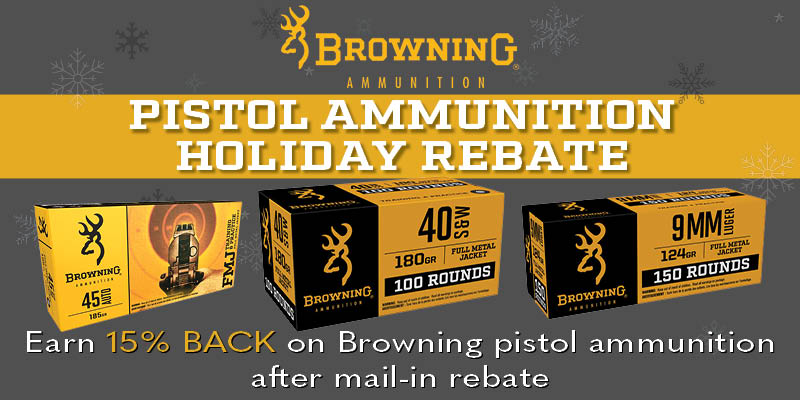 Pistol Ammunition Holiday Rebate